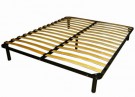 Основание для кровати металл на березовых ламелях 200 (195,190)*120см с ножками, цвет серый - Ангара 96
