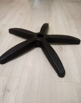 Пятилучье Америка для кресла руков. пластик черное (усиленное), паз под ролики 11мм, диаметр 680мм - Ангара 96