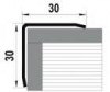 Профиль уголок нержавеющий под "металлик" 30*30 мм 2,5 м ПУ 30-1НС.2500.001 - Ангара 96