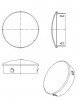 Полукруглая забивная заглушка под поручень (трубу) диаметром 50,8 мм с толщиной стенки 1,5 мм (601)   - Ангара 96