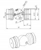 Регулируемый поворот внутренний поручня наружным диаметром 50,8 мм (730)  - Ангара 96