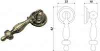 Ручка- кнопка RС 024 AВ.3 бронза  Боярд - Ангара 96