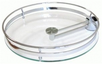 Полка боковая круглая стекло 364*100мм РTJ016-25 Alba  - Ангара 96