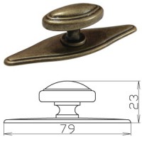 Ручка-кнопка 1152 старая бронза овал - Ангара 96