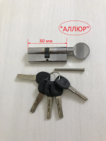 Цилиндровый механизм АЛЛЮР HD FG 80-5К CP хром, перфорированный ключ/вертушка - Ангара 96