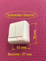 Выключатель Schneider Electric 2-клавишный наружный  - Ангара 96