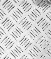 Лист алюминиевый рифленый Квинтет размером 300*600мм, толщиной 1,5мм полированный - Ангара 96