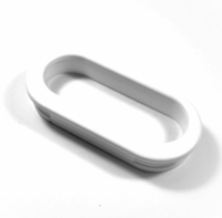 Врезная ручка- овал пластик Оскар 5144/13 белая - Ангара 96