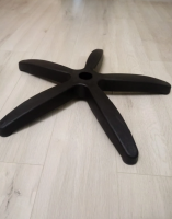 Пятилучье Америка для кресла руков. пластик черное (усиленное), паз под ролики 11мм, диаметр 680мм  - Ангара 96