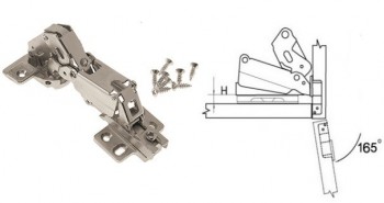 Петля 165 град. ASTIL Y8214 для накладных дверей - Ангара 96