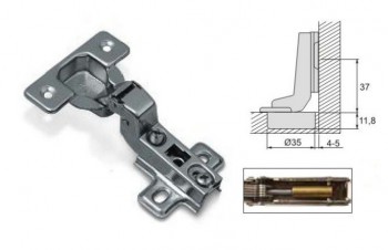 Петля внутренняя с доводчиком ASTIL HH8207B-17 CLIP быстрый монтаж. - Ангара 96