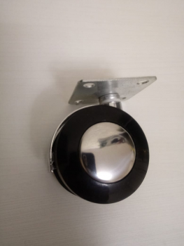 Колесная опора с фланцем D=50  металл хром - Ангара 96